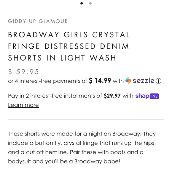 Rhinestone Denim Shorts Plus Size - Picture 2 of 2